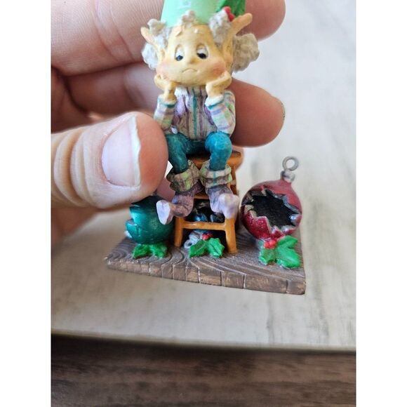 Enesco flunkie dunce AS IS Sandi zimnicki elf broken ornament vintage 1992 88441 - Picture 8 of 9